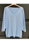 CHIQUE LUREX-TRUI PE260535 HEMELSBLAUW