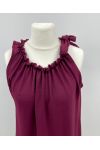 KLEID MIT KRAWATTE ÜBER DEN SCHULTERN PE5182 BORDEAUX