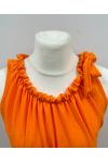 SCHULTERKLEID MIT KRAWATTE PE5182 ORANGE