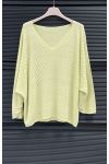 PULL TEXTURE LUREX PE260576 JAUNE