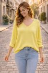 LUREX TEXTURED SWEATER PE260576 YELLOW