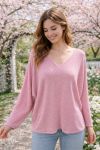 JERSEY CON TEXTURA LUREX PE260576 ROSA