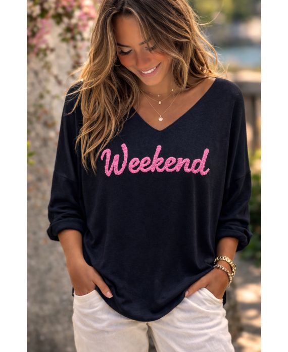 LIGHTWEIGHT WEEKEND SWEATER SS2290 BLACK