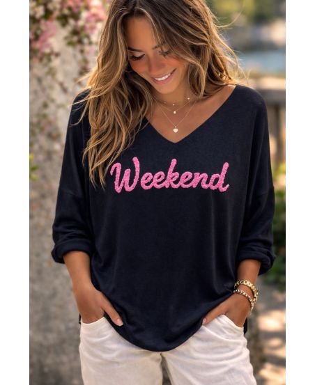 LIGHTWEIGHT WEEKEND SWEATER SS2290 BLACK