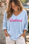 PULL LEGER WEEKEND PE2290 BLEU CIEL