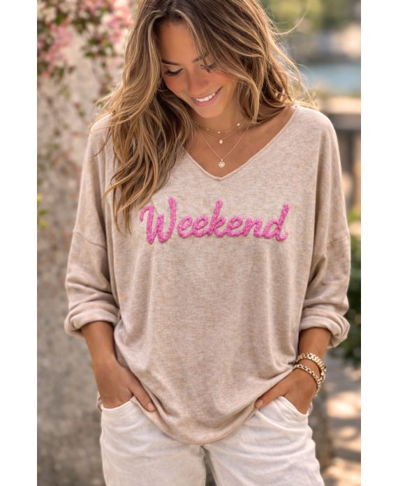 LEICHTER WOCHENENDPULLOVER SS2290 BEIGE