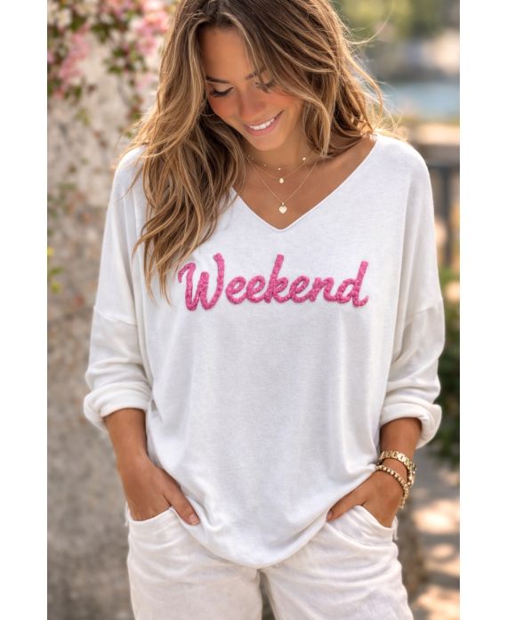 PULL LEGER WEEKEND PE2290 BLANC