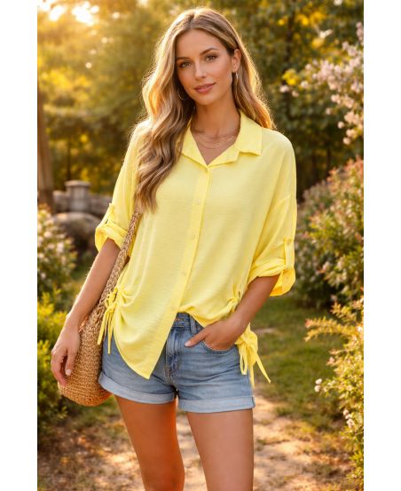 PE2210 CAMISETA CON CORDÓN AMARILLO