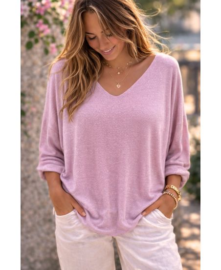 CHIC LUREX PE260535 MAGLIONE ROSA