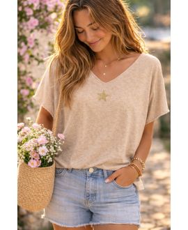 LOOSE TOPSTER PE260589 BEIGE