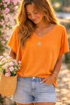ORANGE PE260589 STAR LOOSE TOP