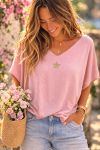TOP AMPLE ETOILE PE260589 ROSE