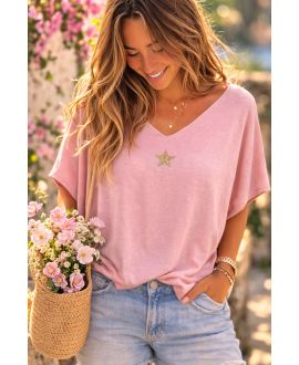 TOP AMPLE ETOILE PE260589 ROSE