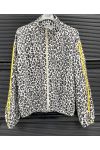 VESTE ZIPEE LEOPARD 2 POCHES 2 BANDES PE260600 JAUNE