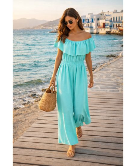 COMBINAISON PANTALON PE260623 VERT PASTEL