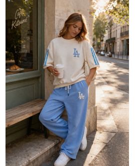 SWEATSHIRT + HOSE SET "LA" PE260646 BLAU