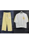 FELPA + SET PANTALONI "LA" PE260646 GIALLO