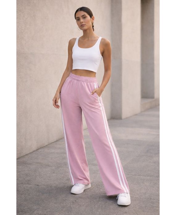 WIDE 2-STRIPE 2-POCKET PANTS PE2301 PINK