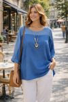 TÚNICA HOLGADA + COLLAR TENSEL PE260673 MEDIUM