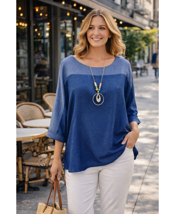 LOSSE TUNIC + DONKERE PE260673 TENCEL KETTING