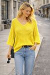 MAGLIONE GIALLO PE260680 LAVORATO A MAGLIA