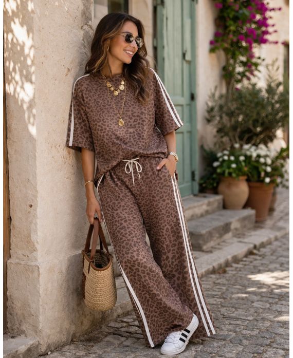 DUŻY ZESTAW LEOPARD PE260691 TAUPE