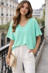 PULL MANCHES COURTES COL V PE2271