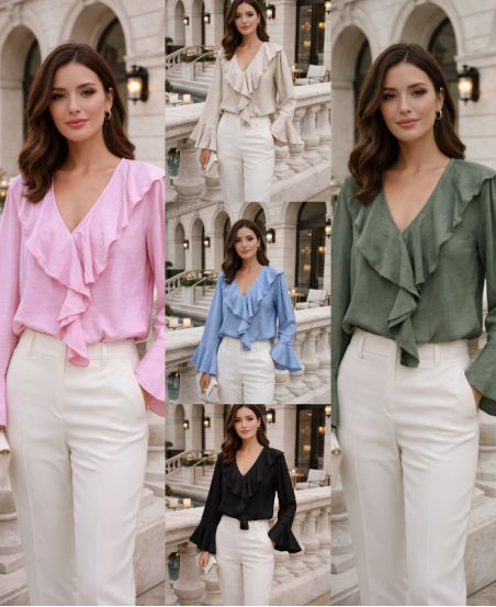 RUFFLE BLOUSE PE2109