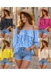 BLOUSE A POIS VOLANTS CASCADE PE2266