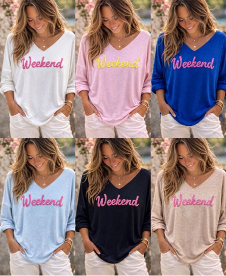 LEKKI WEEKENDOWY SWETER SS2290