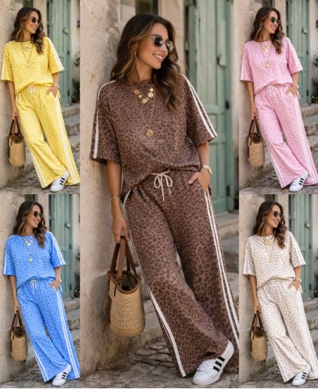 ENSEMBLE OVERSIZE LEOPARD 2 BANDES PE260691