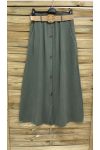 JUPE GAZE DE COTTON 2 POCHES + CEINTURE PE260520