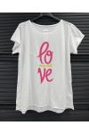 COTTON T-SHIRT WITH LOVE YOURSELF PRINT PE260740