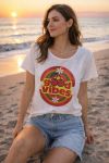 GOOD VIBES PRINTED COTTON T-SHIRT PE260746