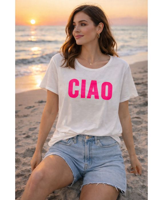 CIAO KATOENEN T-SHIRT MET PRINTPRINT PE260741