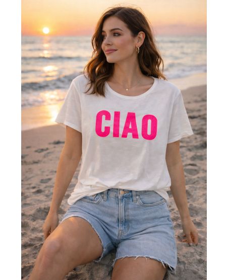 CAMISETA DE ALGODÓN ESTAMPADA CIAO PE260741
