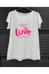 KATOENEN T-SHIRT MET LOVE PE260739 PRINT
