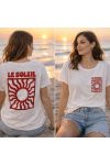 CAMISETA DE ALGODÓN DE DOBLE ESTAMPADO LE SOLEIL PE260753