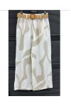 PRINTED WIDE PANTS 2 POCKETS + PE260766 BELT