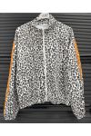 CHAQUETA LEOPARDO CON CREMALLERA 2 BOLSILLOS, 2 RAYAS PE260600