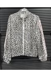 CHAQUETA LEOPARDO CON CREMALLERA 2 BOLSILLOS, 2 RAYAS PE260600