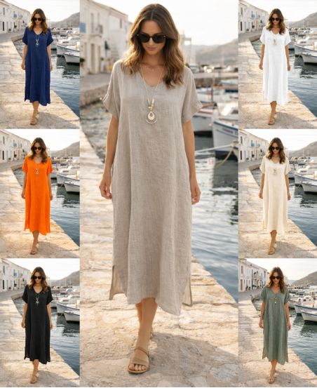 VESTITO FLUIDO + COLLANA OFFERTA PE260767