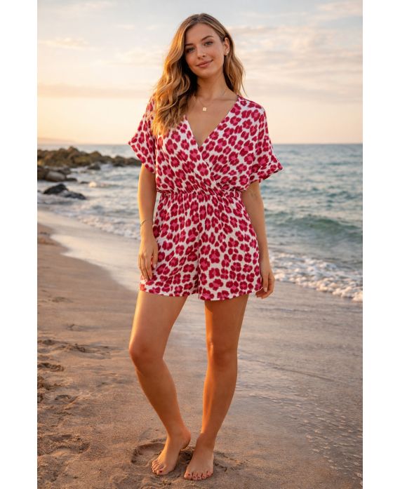 TUTA IN GARZA DI COTONE LEOPARDO PE260770