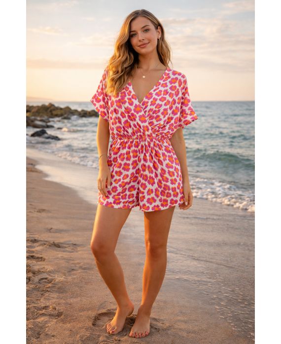JUMPSUIT VAN LUIPAARDKATOEN GAAS PE260770