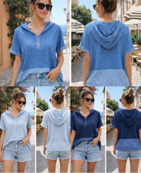 FLOWING HOODED TOP TENCEL PE260772