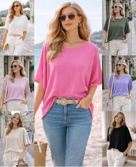 PULL FLUIDE SANS COUTURE COL ROND PE2392