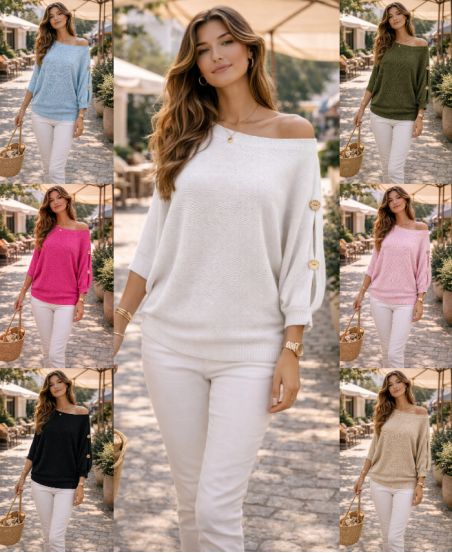 JERSEY DE MANGA CORTA CON BOTONES PE26751