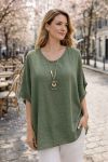 TUNIQUE AMPLE GAUFRE AVEC COLLIER PE260547