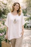 TUNIQUE AMPLE GAUFRE AVEC COLLIER PE260547