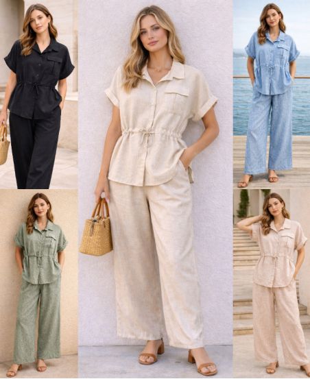 ENSEMBLE CHEMISE + PANTALON 2 POCHES PE260794